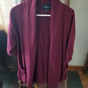 American Eagle Burgundy Cardigan